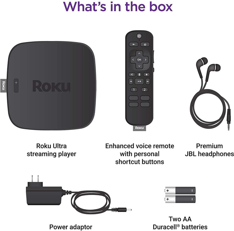 Roku Ultra | Streaming Media Player 4K/HD/HDR with Premium JBL Headphones 2019