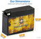 YT4B-BS Sealed Motorcycle Battery -  Rechargeable Replacement - Factory Sealed and Activated - AGM - Pirate Battery