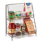 2-Tier Organizer Rack, EZOWare Wire Basket Storage Container Countertop Shelf for Kitchenware Bathroom Cans Foods Spice Office and more - Rustic Brown