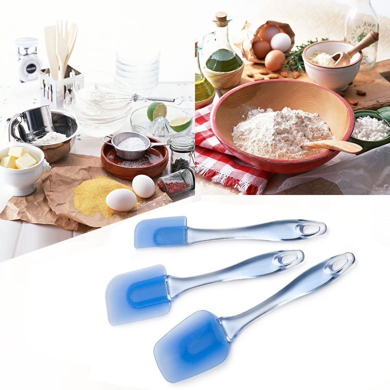 FOHO Easy Flex 3-Piece Silicone Spatula Set, Blue