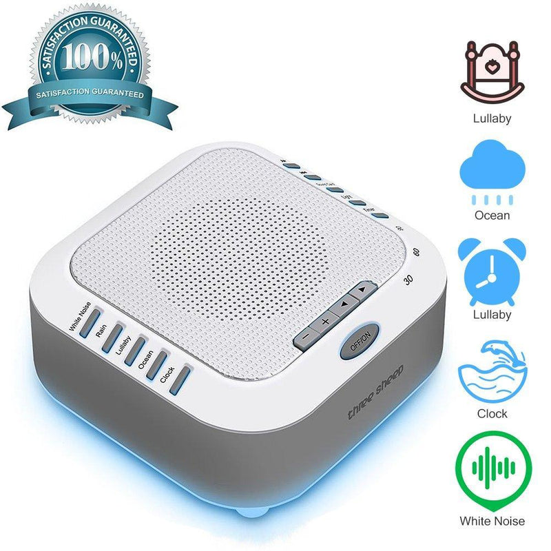 White Noise Machine for Sleeping, Sound Machine with Night Light Portable Natural Sleep Sound Therapy Sound Machine Travel Sleep Auto-Off Timer for Baby Kids Adults...