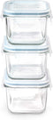 Glasslock Food-Storage Container with Locking Lids Microwave Safe Rectangular 37oz/1100ml Pack of 3