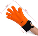 YOHEER Silicone Oven Mitts, Extra-long Quilted Cotton Lining,Heat Resistant Kitchen Potholder Gloves