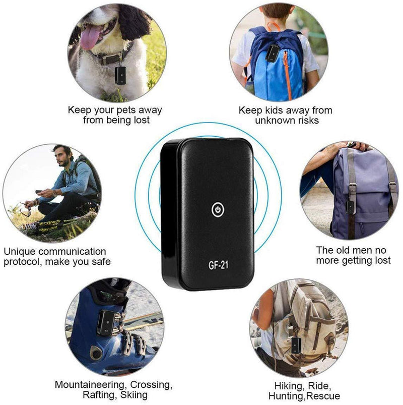 GPS Tracker Mini Portable SOS GPS Location Tracker Real Time Anti-Theft Spy Tracking with No Monthly Fee 2G GSM Finder for Vehicles Kids Dogs Cats Keys Motorcycles Pets Car