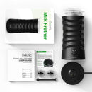 Milk Frother, iTeknic Electric Milk Steamer Soft Foam Maker for Hot and Cold Milk Froth, Cappuccino, Coffee, Latte, Double Wall Milk Warmer Heater with Extra Whisks, Non-Stick Interior, Strix Control