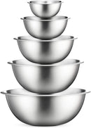 Premium Stainless Steel Mixing Bowls (Set of 6) Stainless Steel Mixing Bowl Set - Easy To Clean, Nesting Bowls for Space Saving Storage, Great for Cooking, Baking, Prepping by Veracity & Verve