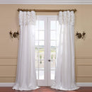 Half Price Drapes PTCH-112-108-RU Ruched Faux Silk Taffeta Curtain, Platinum