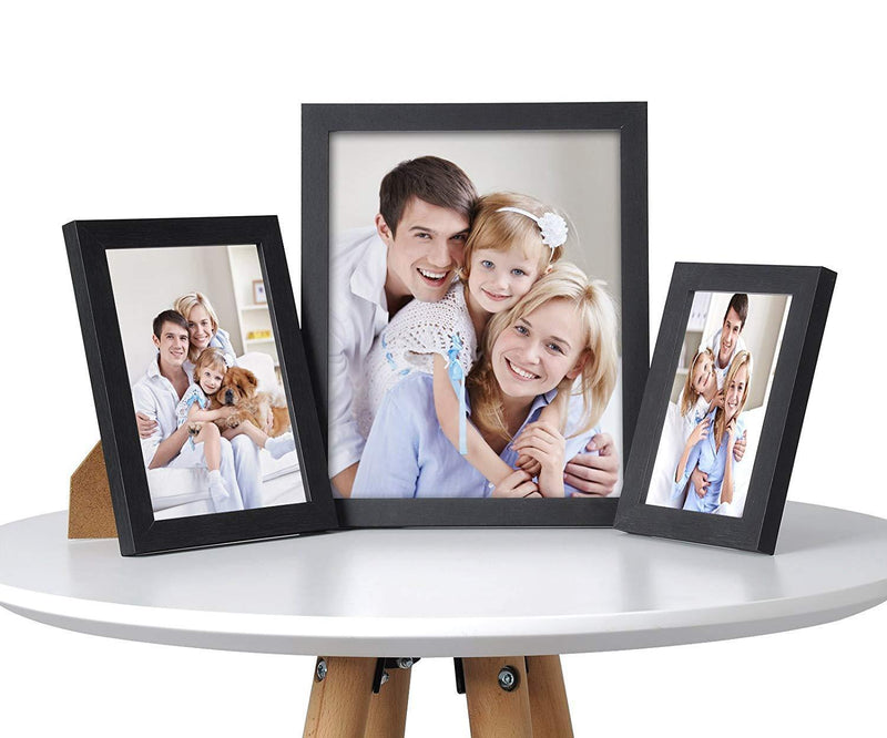 WOLTU 10 Piece Multi Pack Black Picture Frame Set for Wall with Plexiglass Cover,2-8x10,4-5x7,4-4x6,PF02C10-x