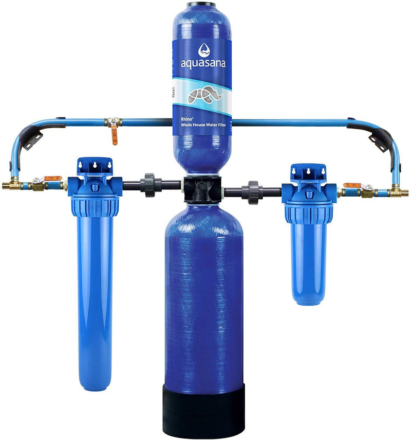 Aquasana Whole House Water Filter System - Filters Sediment & 97% Of Chlorine - Carbon & KDF Home Water Filtration - EQ-1000