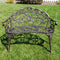 Belleze Antique Designed Rose Style Outdoor Patio Park Garden Bench Bronze Love Seat Cast Iron Backyard Porch Home Pool