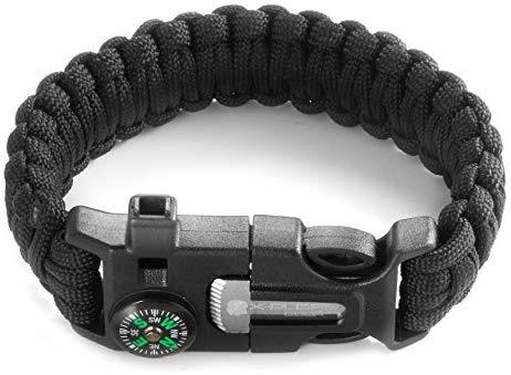 X-Plore Gear Emergency Paracord Bracelets | Set of 2| The Ultimate Tactical Survival Gear| Flint Fire Starter, Whistle, Compass & Scraper | Best Wilderness Survival-Kit for Camping/Fishing & More