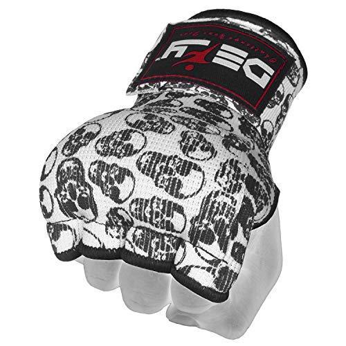 DEFY Gel Padded Premium Inner Gloves with Hand Wraps MMA Muay Thai Boxing Training Fight PAIR