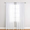 2 Panel Sheer Curtains White 84 inch Living Room Drapes Window Curtain Voile Sheers Linen Textured