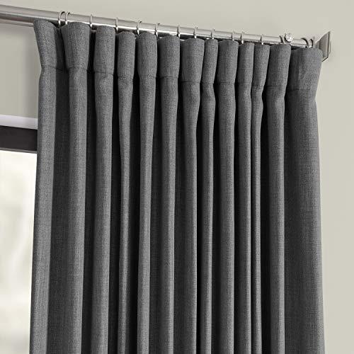 HPD Half Price Drapes BOCH-LN1857-84-DW Faux Linen Extra Wide Blackout Room Darkening Curtain, 100 X 84, Oatmeal