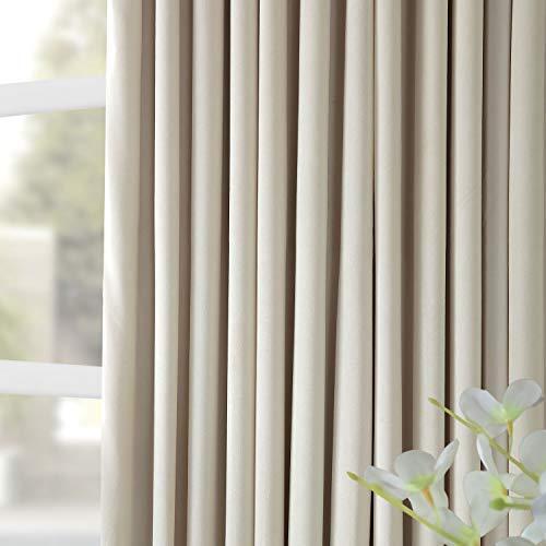 Half Price Drapes VPCH-VET1211-84 Signature Doublewide Blackout Velvet Curtain, Amber Gold, 100 X 84