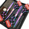 Elfirly 7.0in Professional Pet Grooming Scissors Set,Straight & Thinning & Curved Scissors 4pcs Set for Dog Grooming