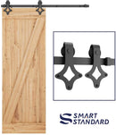 5FT Heavy Duty Sturdy Sliding Barn Door Hardware Kit -Super Smoothly and Quietly - Simple and Easy to Install - Includes Step-by-Step Installation Instruction -Fit 30" Wide Door(Rhombic Shape Hanger)