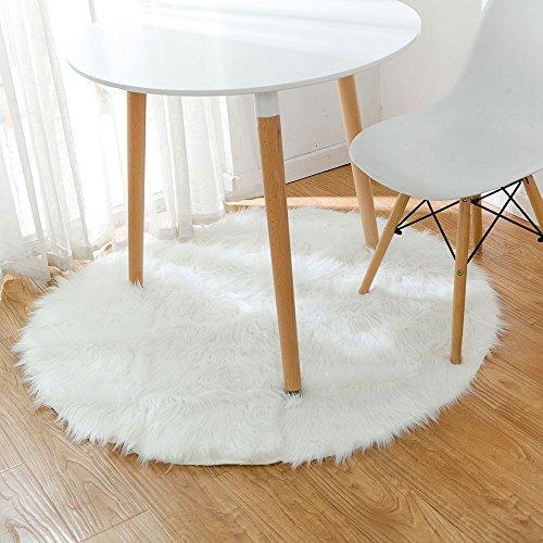 OJIA Deluxe Soft Fuzzy Fur Rugs Faux Sheepskin Shaggy Area Rugs Fluffy Modern Kids Carpet for Living Room Bedroom Sofa Bedside Decor(2 x 3ft, Grey)