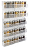 ESYLIFE 5 Tier Wall Mount Spice Rack Organizer Kitchen Spice Storage Shelf - Made of Sturdy Punching Net, White