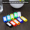 YUEAON 100 Pack Tough Plastic Key Tags with Label Window ID Luggage tag with Split Ring Key Ring Keychain,10 Colors