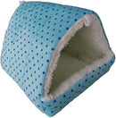 WOWOWMEOW Hamsters Polka Dot Warm Fleece Cave Bed Small Animals Hanging Cage Hideout