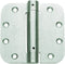 Global Door Controls 4 in. x 4 in. Satin Nickel Steel Spring Hinge with 5/8 in. Radius - Set of 3