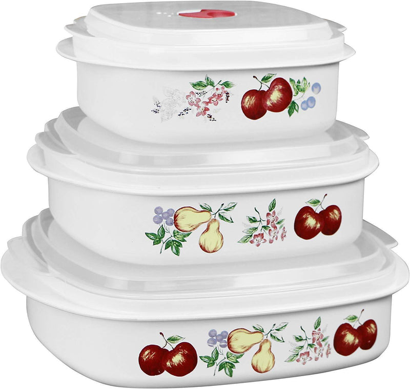 Corelle Coordinates by CulinWare 6-Piece Microwave Cookware, Steamer and Storage Set, Splendor