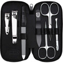 Manicure set made in Germany - 7 piece stainless steel exclusive finger & toe nail clipper set in luxury leather case, made in Solingen Germany