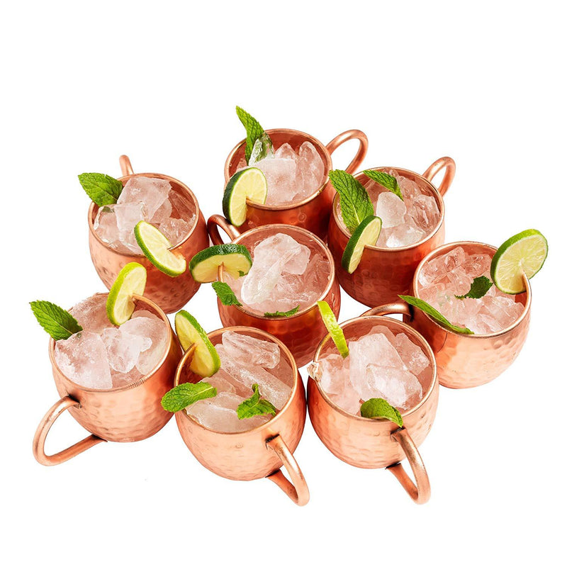 Kitchen Science Moscow Mule Copper Mugs - 16 Ounce, Set of 8