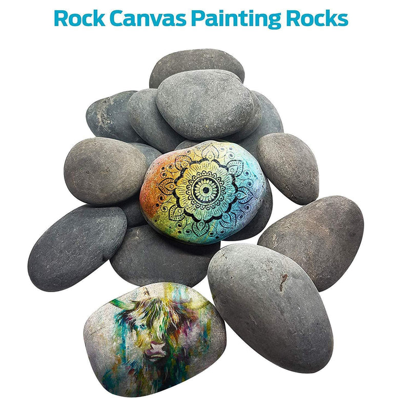 Rock Canvas Painting Rocks - Smooth Rocks for Painting Kindness Rocks, Size 1 Assorted Size and Shapes 1-3 Inch, 4lbs of Rocks/About 13-18 Rocks - Stone Perfect for Easy Painting and Creative Art