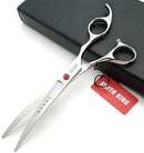 Elfirly 7.0in Professional Pet Grooming Scissors Set,Straight & Thinning & Curved Scissors 4pcs Set for Dog Grooming