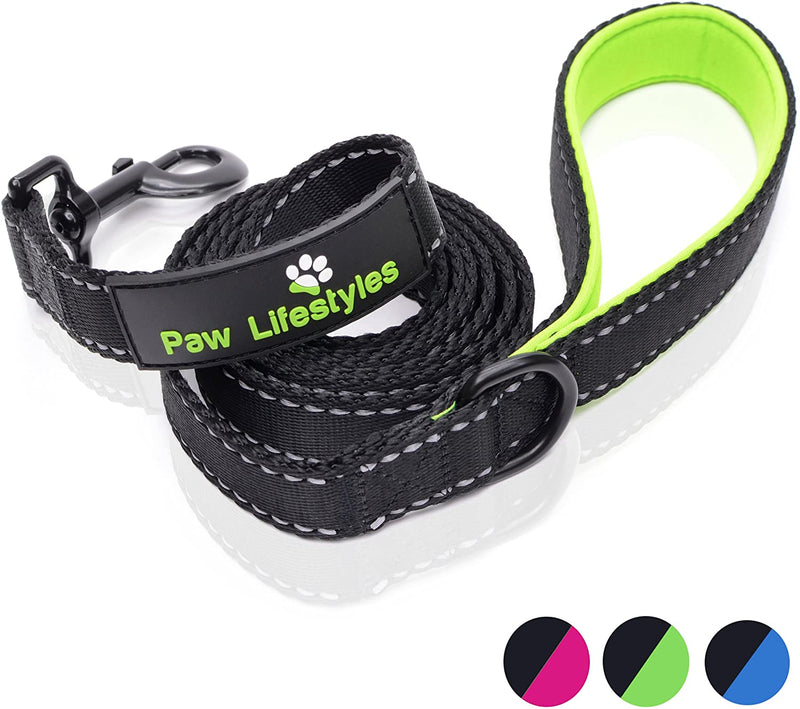 Paw Lifestyles Extra Heavy Duty Dog Leash - 6ft Long - 3mm Thick, Soft Padded Handle for Comfort - Perfect Leashes for Medium and Large Dogs