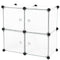 C&AHOME 8 Cube Storage Organizer Toy Rack Cabinet Wardrobe DIY Black Closet with White Doors