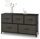 Dresser with 5 Drawers, Extra Wide Dresser Storage Tower, Storage Organizer Unit for Bedroom, Hallway, Entryway, Closets