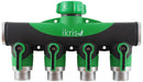 ikris Garden Hose Splitter 4-Way with Rubberized ComfortGrip