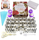 Russian Piping Tips Cake Decorating Supplies Cakes of Eden Kit Flower Frosting tips Set 12 Icing Nozzles 2 Couplers 2 Leaf Tips 1 Silicone Bag 10 Pastry Baking Bags