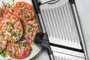 Gramercy Kitchen Co. Adjustable Stainless Steel Mandoline Food Slicer - Comes with One Pair Cut-Resistant Gloves || Vegetable Onion Potato Chip French Fry Julienne Slicer