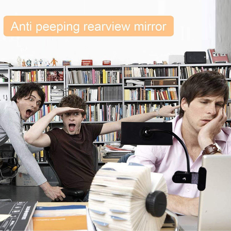 Gosear Office Clip On Cubicle Mirror, Computer Rearview Mirror, Convex Mirror for Personal Safety and Security Desk Rear View Monitors or Anywhere (Rectangle)