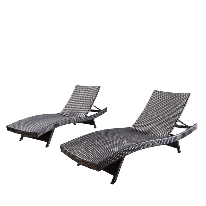 Christopher Knight Home 294919 Lakeport Outdoor Adjustable Chaise Lounge Chair (Set of 2)