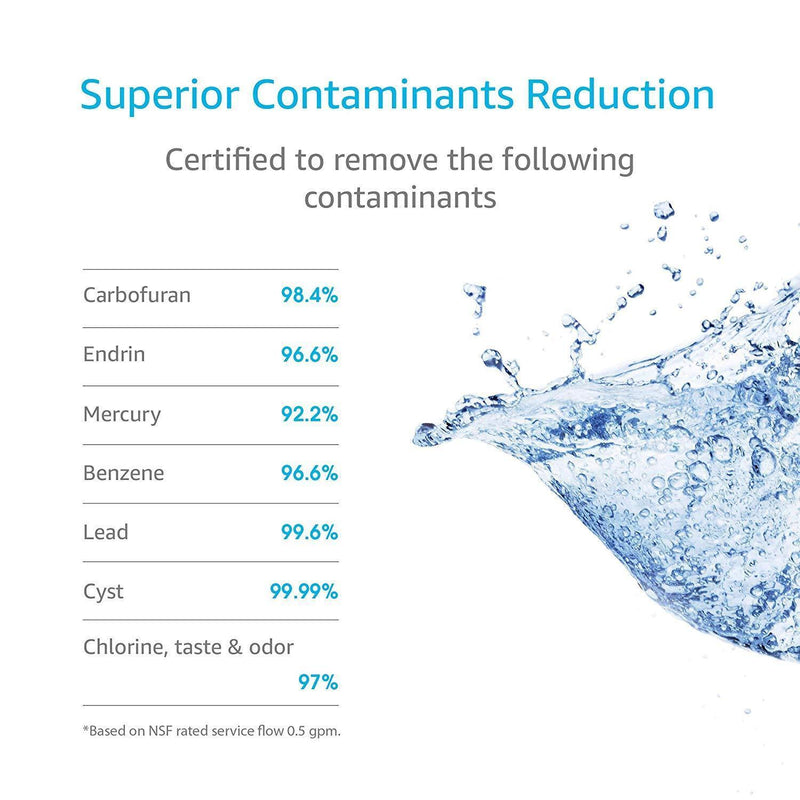 AQUACREST NSF 53&42 ADQ73613401 Refrigerator Water Filter, Compatible with LG LT800P, ADQ73613402, Kenmore 9490, 46-9490 (Pack of 2)