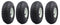 Ranch Tough 4 Pack RT310 10" Pneumatic Replacement Tires for Garden Including Gorilla Cart, Black