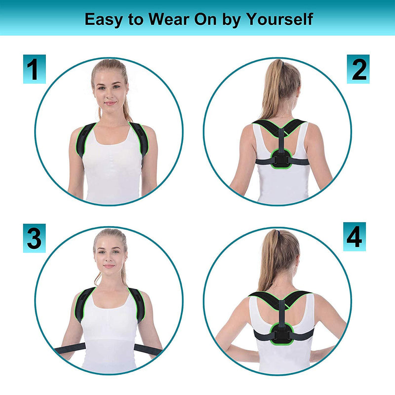 Posture Corrector,Adjustable Clavicle Brace for Men & Women Back Brace for Pain and Rigid Knots Relief – Comfortable Adjustable Clavicle Support - Posture Fixer,Invisible Under Clothes(FDA Approved)