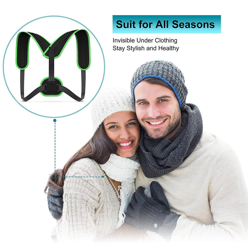 Posture Corrector,Adjustable Clavicle Brace for Men & Women Back Brace for Pain and Rigid Knots Relief – Comfortable Adjustable Clavicle Support - Posture Fixer,Invisible Under Clothes(FDA Approved)