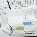 Brankeys Dish Drying Rack - 2 Tier Metal Drying Rack With Utensil Holder, Kitchen Dish Drainer and Cutting Board Holder for Kitchen Counter Top, Stylish Drying Rack for Dishes