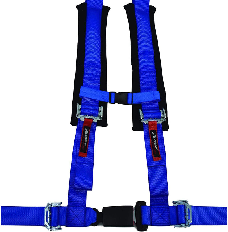 4 Point Harness with 2 Inch Padding (Ez Buckle Technology) (Black)