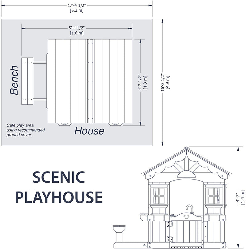 Backyard Discovery Scenic All Cedar Outdoor Wooden Playhouse