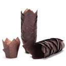 Tulip Cupcake Liners - Brown for Standard Size Cupcakes and Muffins - 120 Pieces per Box - Perfect for Extra Toppings on a Cupcake by Zenlogy