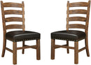 Emerald Home Chambers Creek Brown 24" Bar Stool with Upholstered Faux Leather Seat And Nailhead Trim, Set of Two