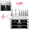 Acrylic Vanity Makeup Cosmetic Organizer -16 slot 4 box drawer storage organizers for make up brushes lipstick lipgloss brush palette! Countertop organization holder for bathroom & bedroom accessories