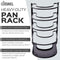 Heavy Duty Pan Organizer, 5 Tier Rack - Holds up to 50 LB - Holds Cast Iron Skillets, Griddles and Shallow Pots - Durable Steel Construction - Space Saving Kitchen Storage - No Assembly Required